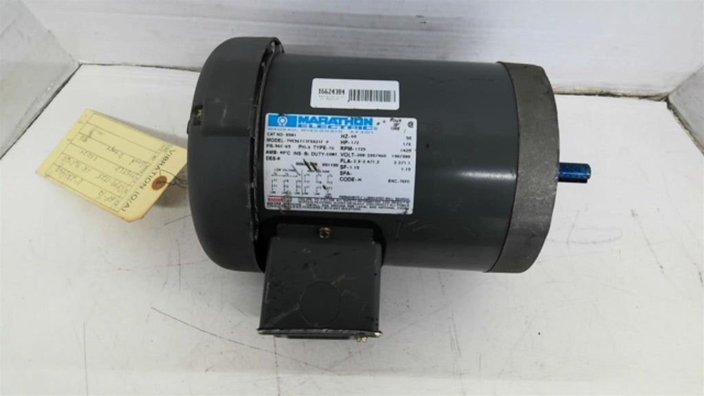 Marathon 7VE56T17F5321F 1/2 HP AC Motor 1800 RPM 4P 3 PH 56C 65 208-230/460 V