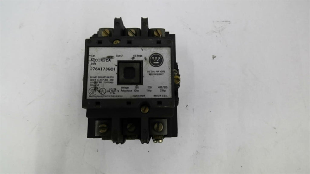 Westinghouse A201K2CA Contactor Size 2 45 Amps 460 Volt 25 HP