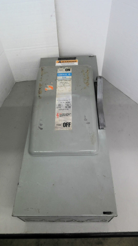 Gould NF354 Safety Switch 200 Amp 600 Vac 50 HP Type 1