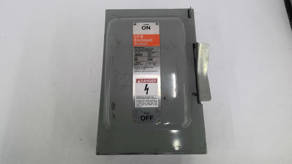 I-T-E JN322 Safety Switch 60 Amp 240 Volts Single Phase Type 1