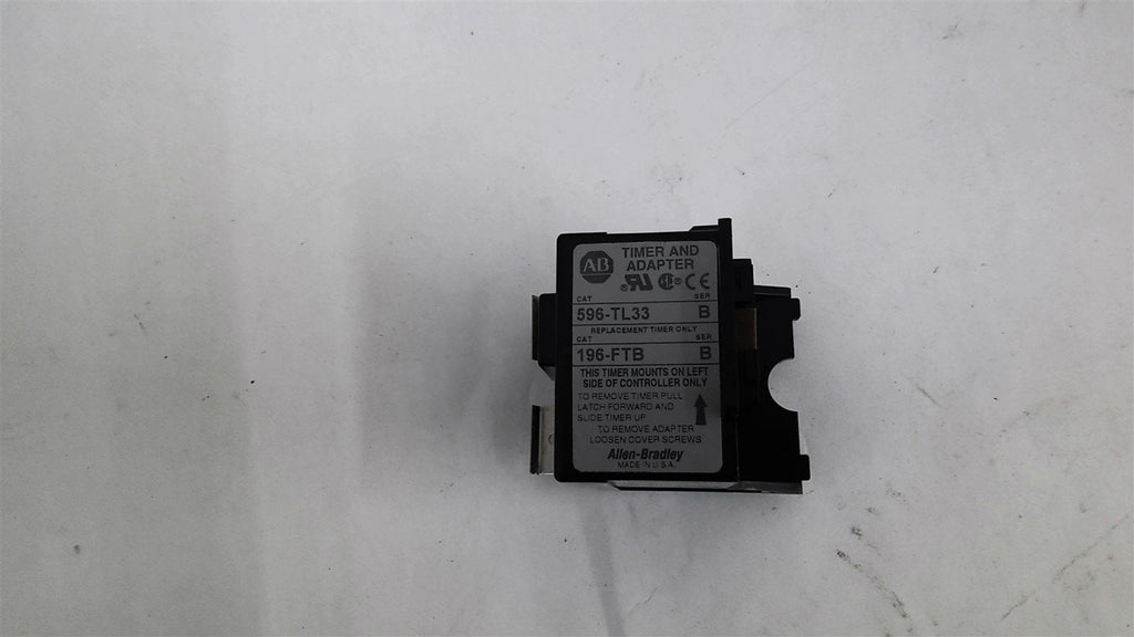 Allen Bradley 596-TL33 Timer and Adapter