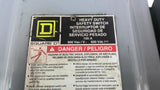 Square D Hu363AWK Safety Switch 100 Amp 600 Vac