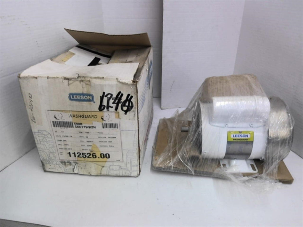Leeson 112526.00 1/3 Hp AC 1800 Rpm 4P Single Phase 56C 208-230V TEFC 60Hz