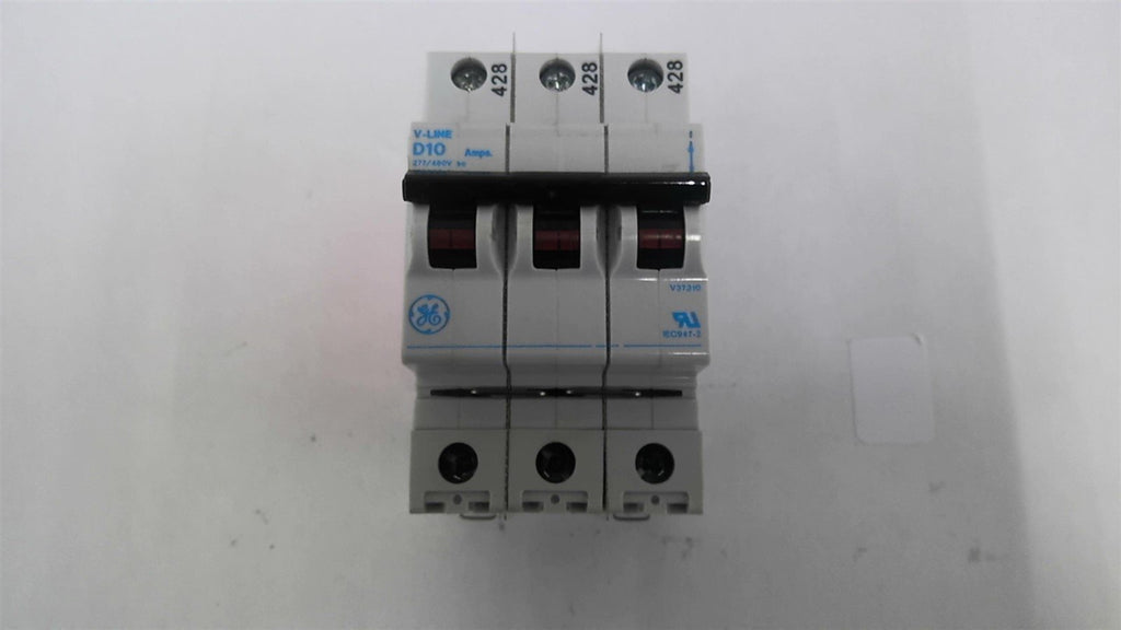 GE V-Line D10 Circuit Breaker 10 Amp 277/480 volts
