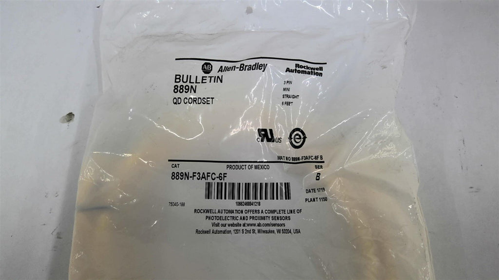 Allen Bradley 889N-F3AFC-6F QD Cordset
