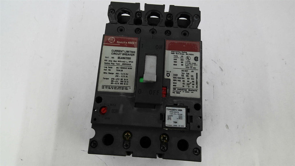 General Electric SELA36AT0100 Current Limiting Circuit Breaker 100 Amp