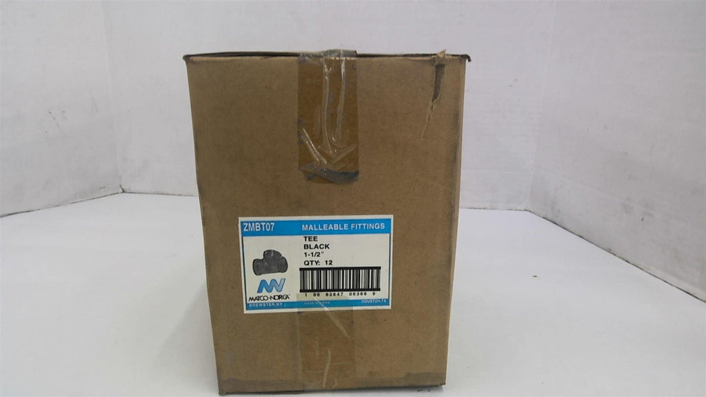 Matco-Notca ZMBT07 Tee Black 1-1/2" Malleable Fittings Box of 12