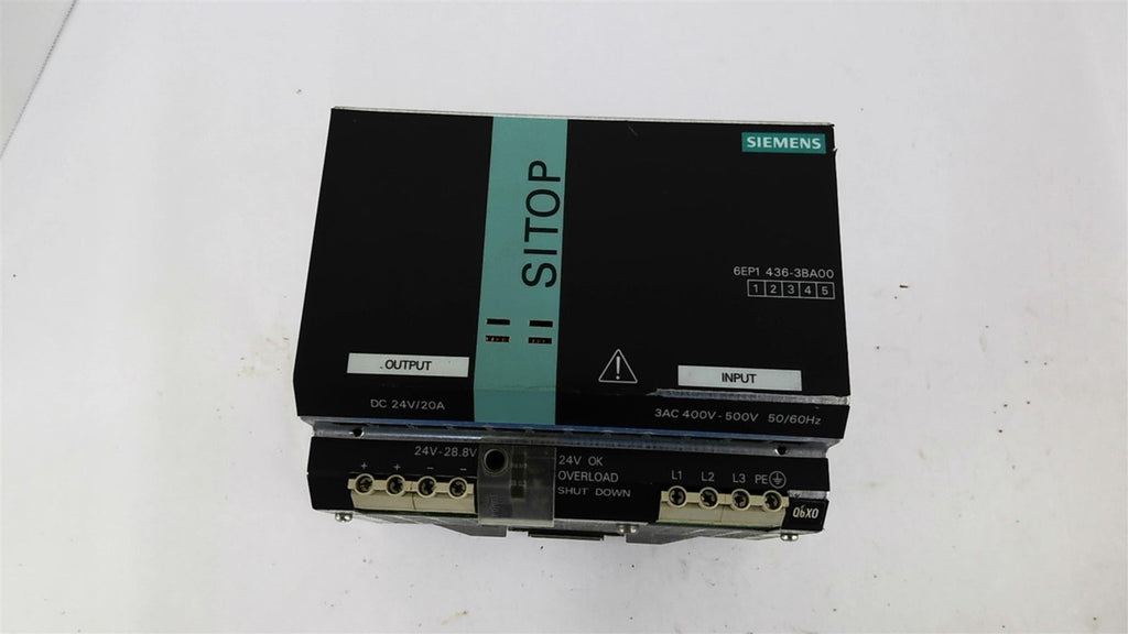 Siemens 6EP1436-3BA00 Power Supply 20 Amp 480 W