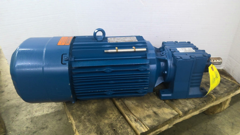 Sew-Eurodrive R27DRE100LC4BE5HR Gear Brake Motor 5 HP 230/460 V 3.37:1 Ratio