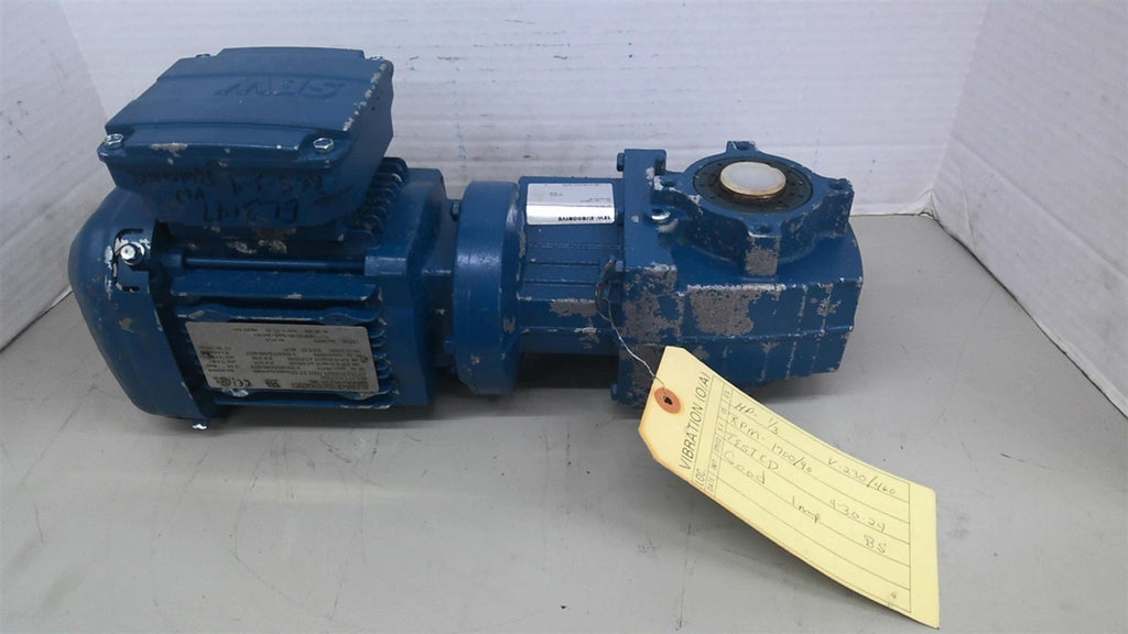 Sew-Eurodrive WA37DRS71S4 Gear Motor 0.33 HP 277/480 Volts 1700/90 Rpm 18.94:1