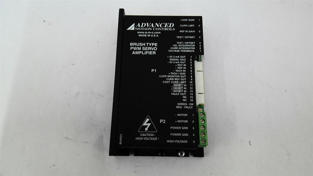Advanced Motion Controls Brush Type PWM Servo Amplifier 12 A