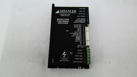 Advanced Motion Controls Brush Type PWM Servo Amplifier 12 A