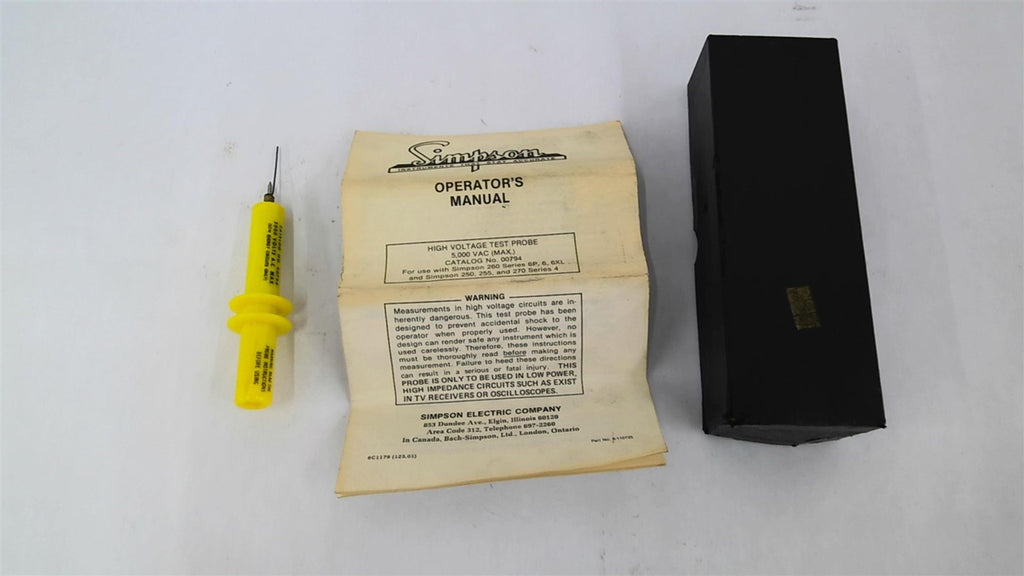 Simpson 00794 High Voltage Test Probe 5000 Volts A C