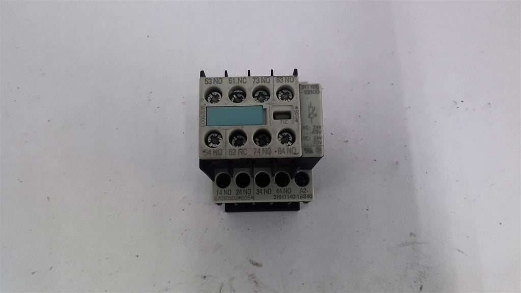 Siemens 3RH1140-1BB40 Control Relay 460 Volts 10 Amp