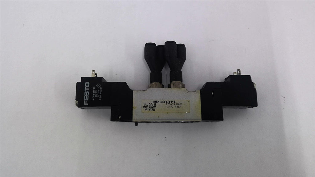 Festo JMEH-5/2-1/8-P-B Valve with MEH-3-24VDC Coil