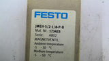 Festo JMEH-5/2-1/8-P-B Solenoid Valve MEH-3-24V DC Coil