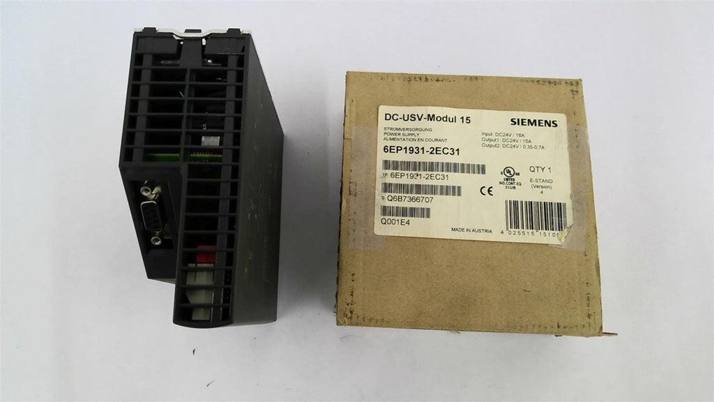 Siemens 6EP1931-2EC31 Power Supply 24 Vdc