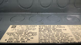 Square D Q030L200 Load Center 200 Amp 120/240 V Single Phase 240 Volts 3 Phase