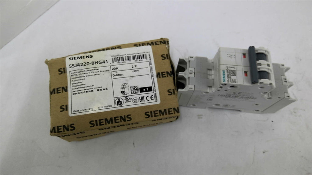 Siemens 5SJ4220-8HG41 Miniature Circuit Breaker 20 Amp 2P