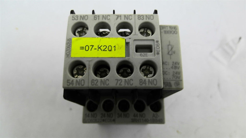 Siemens 3RH1140-1BB40 Contactor 10 Amp 600 Volts with 3RH1911-1GA22