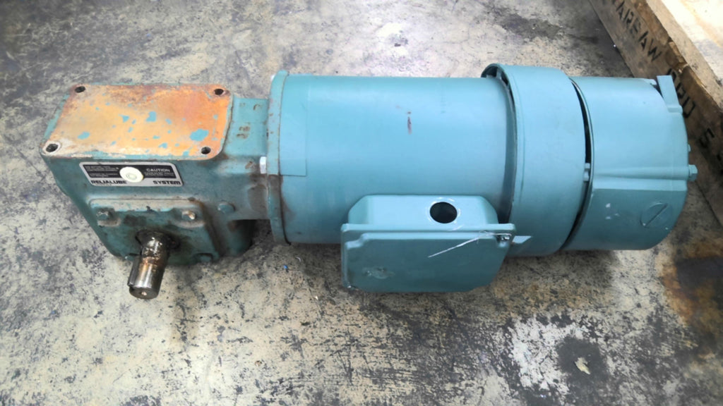 Reliance P56H7213P-VX 3/4Hp Gear Brake Motor 30:1 Ratio 208-230/460 Volts