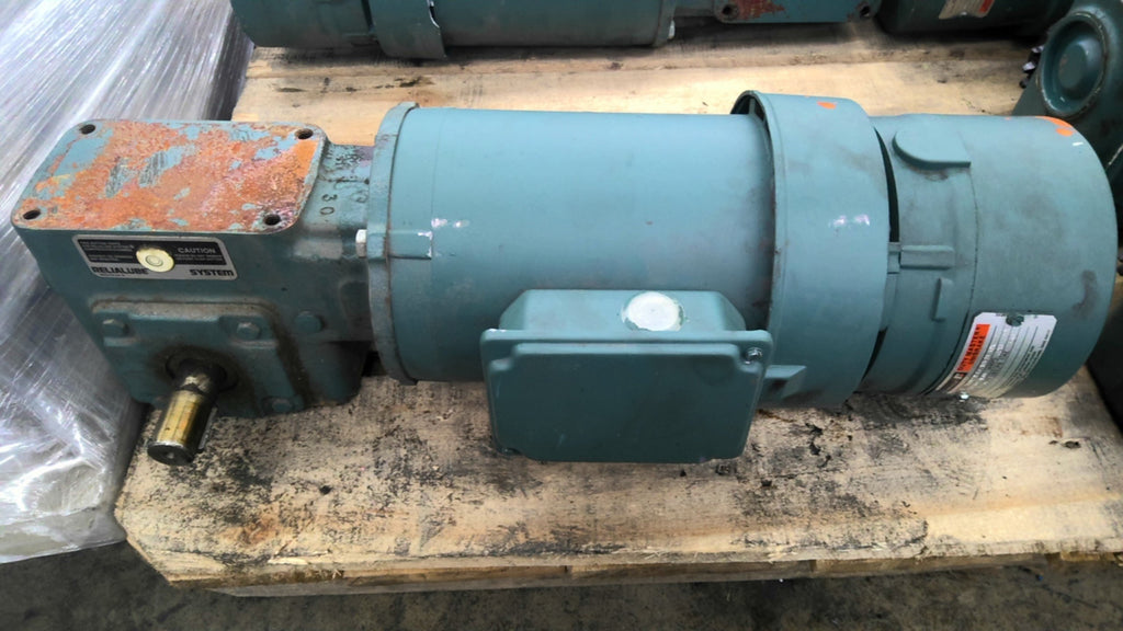 Reliance P56H3441U-SX 3/4Hp Gear Brake Motor 30:1 Ratio 230/460V 1800 Rpm