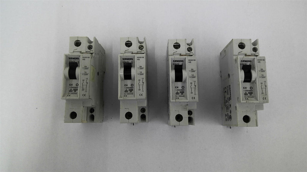 Siemens 5SX2 C4 Single Pole Circuit Breaker Lot Of 4