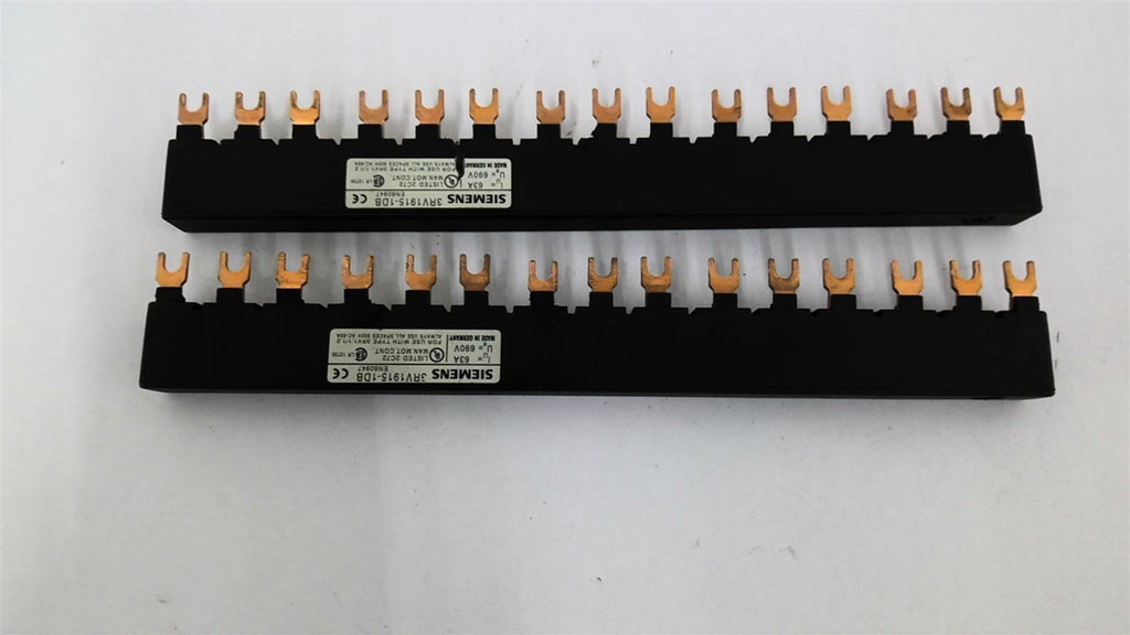 Siemens 3RV1915-1DB Busbar 600 VoltsLot of 2