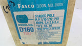 Fasco D160 AC shaded Pole Motor1/10 1/12 1/15 HP 1050Rpm 115V Open 60Hz