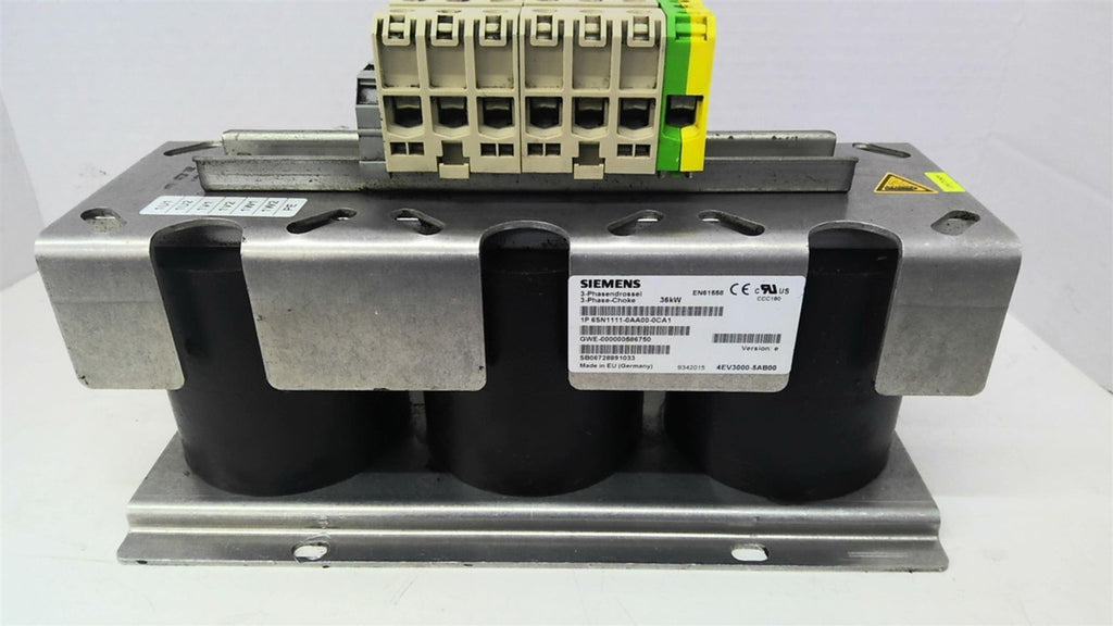 Siemens 1P 6SN1111-0AA00-0CA1 3 Phase Reactor 36kW