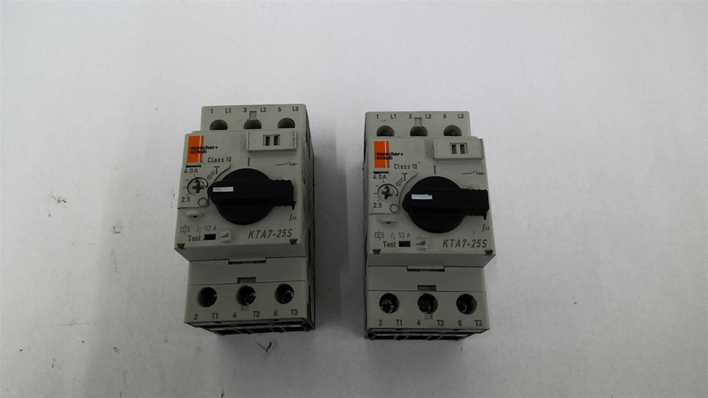 Sprecher+Schuh KTA7-25S-4.0A Motor Protection Circuit Breaker Lot Of 2