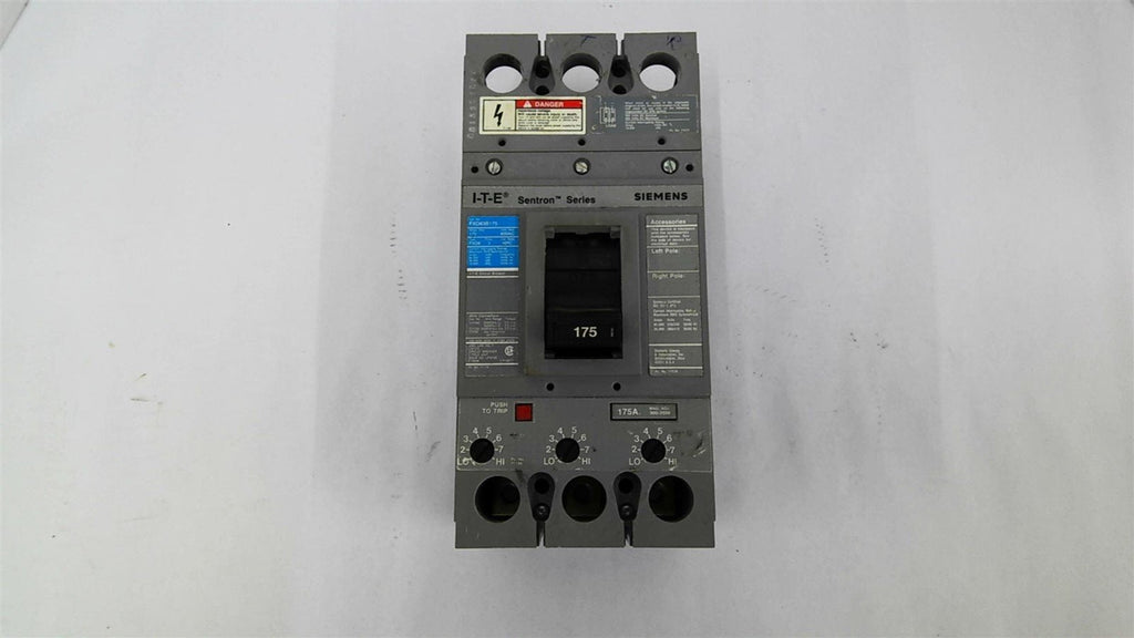 Siemens FXD63B175 Circuit Breaker 175 Amp 600 Volts 3 Pole