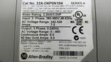 Allen-Bradley 22A-D6P0N104 PowerFlex 3 Hp AC Drive 460 Volts