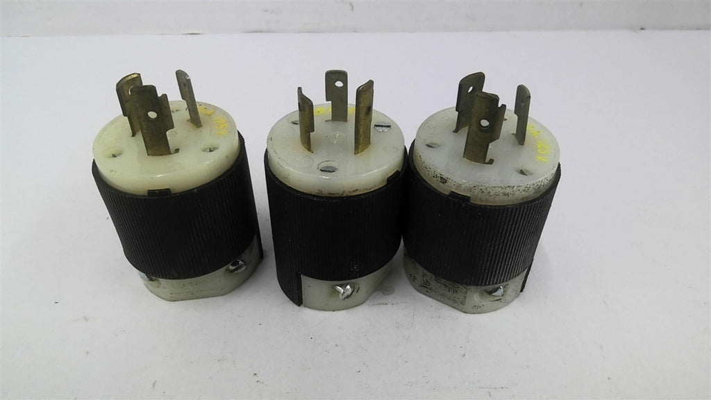 Hubbell 231A Male Twist-Lock Plug 20A 125V Lot Of 3