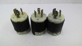 Hubbell 231A Male Twist-Lock Plug 20A 125V Lot Of 3