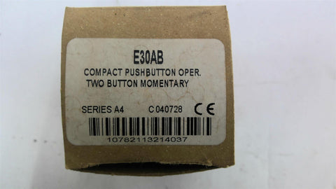 Cutler-Hammer E30AB Compact Pushbutton Two Button Momentary