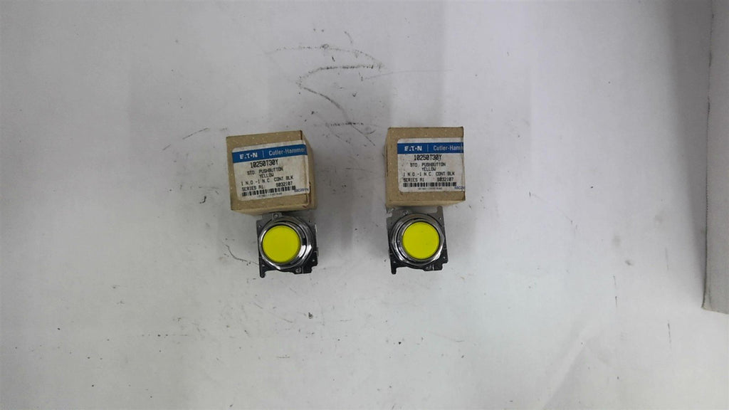 Cutler-Hammer 10250T30Y Yellow Pushbutton Lot of 2