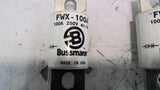 Bussman FWX-100A 250 V AC/DC 100Amp Fuses Lot of 2