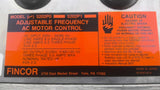 Fincor 5202P0 Adjustable Frequency AC Motor Control 230 Volts 1 HP 2.0 KVA