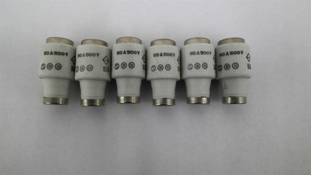 Kemaevr 50A 500V Ceramic Bottle Fuse Lot Of 6
