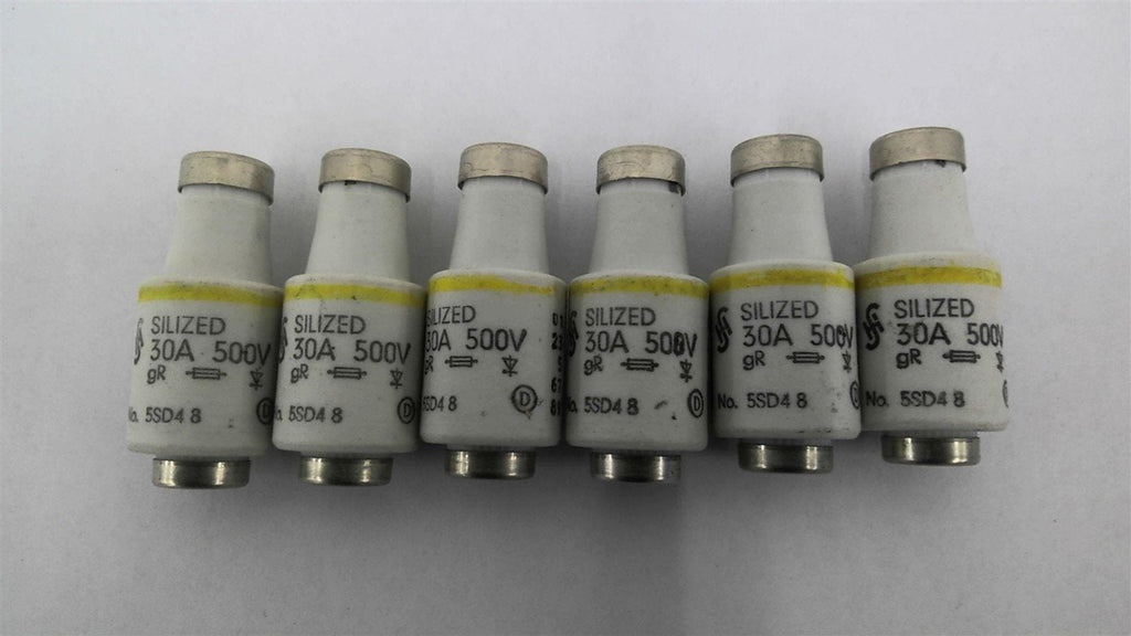 Silized 30A 500V Ceramic Bottle Fuse Lot Of 6