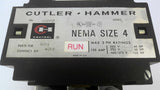 Cutler-Hammer A10FNO NEMA Size 4 Starter 460 Volt 100 Hp