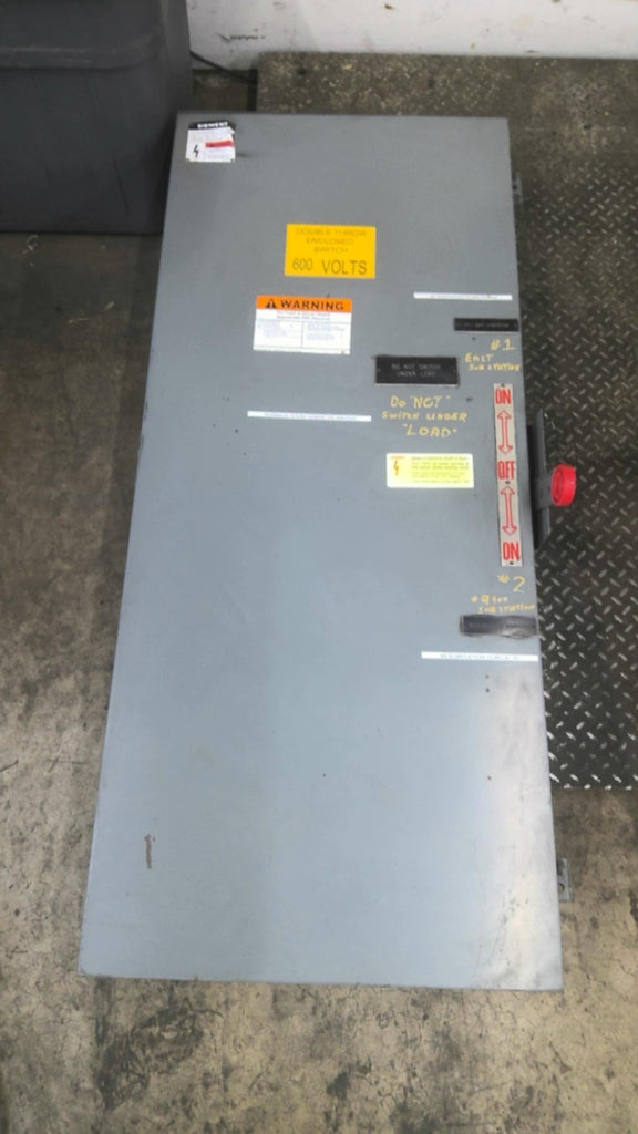 Siemens NFR355DTK I-T-E Double Throw Safety Switch 400 Amp 600 Vac