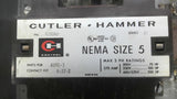 Cutler-Hammer Nema Size 5 Combination Starter 200 HP 460 Volts