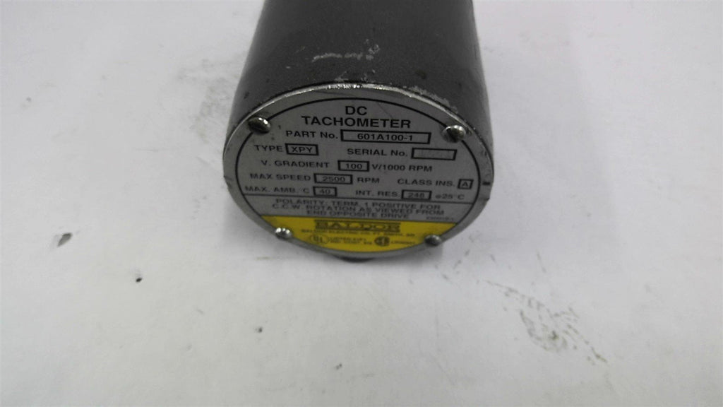 Baldor 601A100-1 2500RPM 100V DC Tachometer