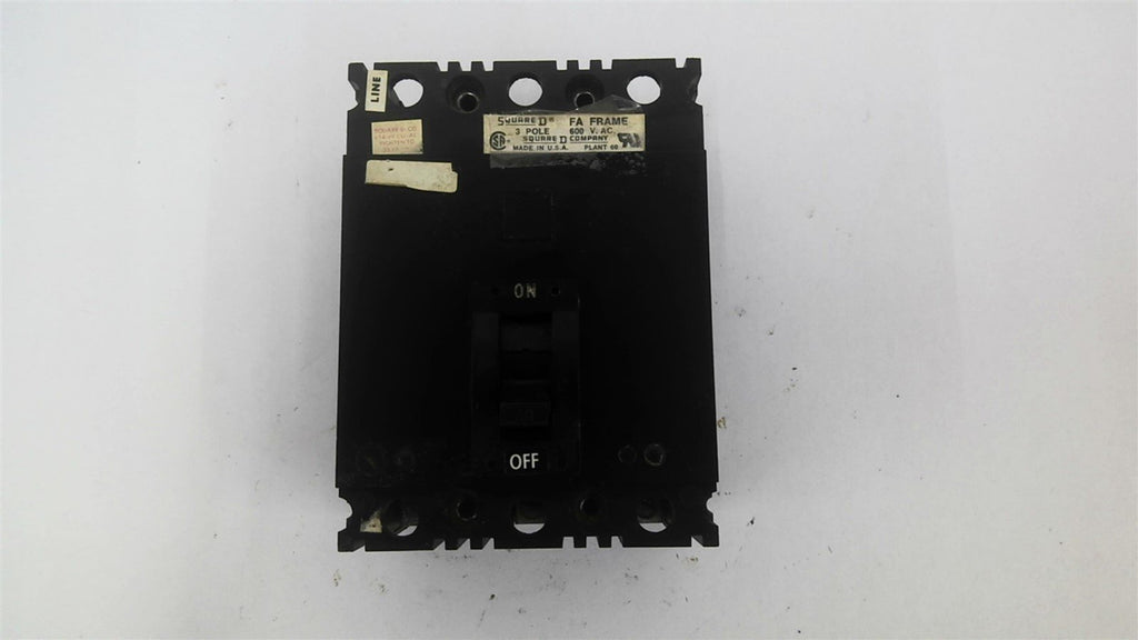 Square D FA Frame 30A 600V Circuit Breaker