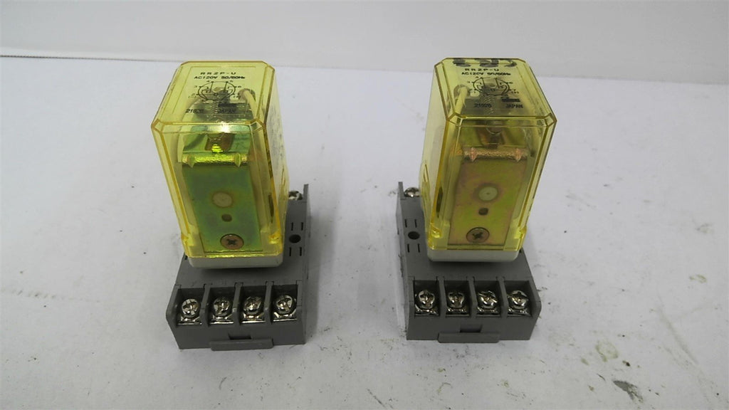 IDEC RR2P-U AC 120V 50/60Hz Relay Lot Of 2