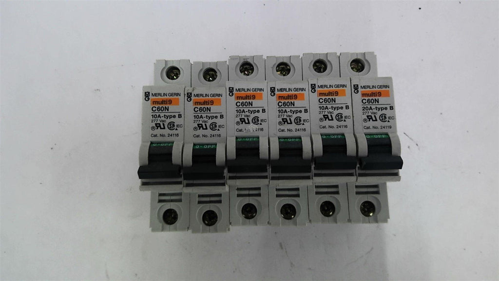 Merlin-Green C60N Contactor 10 Amp Lot of 6