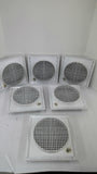 607W 7" Plastic White Air Intake Louver Vent Lot Of 6