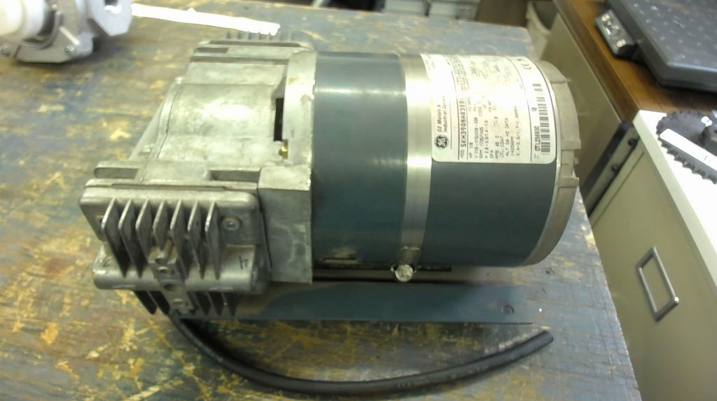 GE 5KH39QNA038BX, 1/8 HP, 110-115/220-230 VOLTS, 1725 RPM, 4P, 48Y FR, AC MOTOR